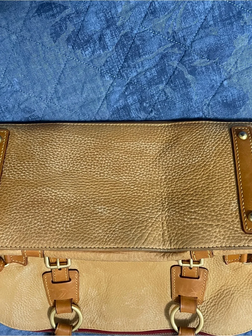 Dooney & Bourke Tan Pebbled Leather Shoulder Bag - Picture 3 of 10